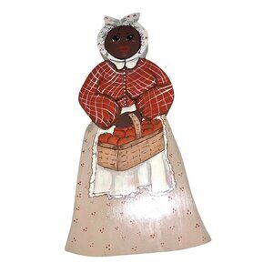 African American Lady Wooden Wall Hanging Plaque